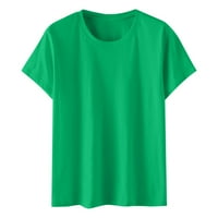 Simplmasygeni ženski vrhovi ljetni klirens Ženska Moda čvrsti okrugli vrat kratki rukav majica bluza labavi vrhovi