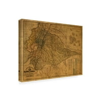 Crveni Atlas Dizajnira Umjetnost Platna 'Ekvador 1838'