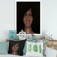 Designart 'portret Afro američke žene II' moderni uokvireni umjetnički Print