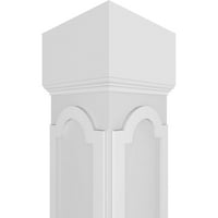 Ekena Millwork 12 W 10'H Craftsman Classic Square Non-konus Paramount Fretwork Column w misija Capital
