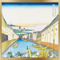 River Commerce Katushika Hokusai Zidni poster, 14.725 22.375 Uramljeno