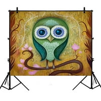 7x5ft Owl Art uzorak poliester pozadina za fotografiju za pozadinu fotografija Studio Prop