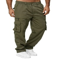 Muške casual pantalone Terrove pantalone Srednji struk ravno bočni džepovi Casual Sports Hlače