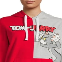 Tom & Jerry Split Juniors Graphic Hoodie