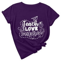Bijela učiteljica majica za žene Mekana učiteljica Ljubav tiskane majice Ležerne prilike ljetne kratke rukave CACT majice
