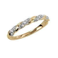 Keepsake Diamond-Accent Twist 10kt vjenčani prsten od žutog zlata