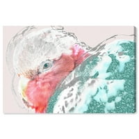 Wynwood Studio Životinje Zidno umjetnosti platno Ispisuje 'Galah' ptice - plava, bijela