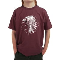 Pop Art Boy's Word Art T-shirt-popularna indijanska indijanska plemena
