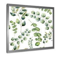 DemandArt 'Zelene eukaliptusne grane biljke III' Tradicionalni uokvireni umjetnički print