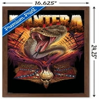 Trends International Pantera - Zidni nagradski zmijski poster 14.725 22.375 Uramljena verzija mahagonija