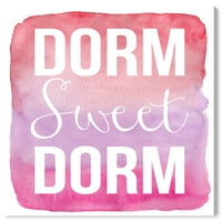 Wynwood Studio Ispiše Dorm Sweet DORM tipografiju i citate Citati i izreke Wall Art Platnes Print Pink