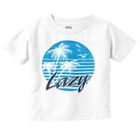 Lijena plaža Bum Prokrastinator Retro dječak djevojka majica za dojenčad mališan Brisco marke 5T