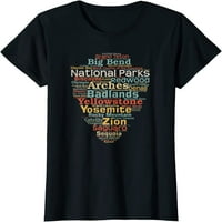 Žene Tops Nacionalni Parkovi Lista Riječ Oblak Kamp Planinarenje Kratki Rukav Casual T-Shirt