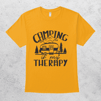 Kampiranje Je Moja Terapija Happy Camper Adventure Fun Camp Shirt