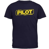 Pilot i Geek Muška majica Navy MD