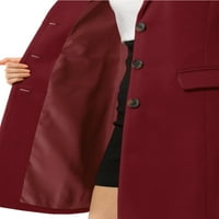 Jedinstvena ponuda ženski zarezani rever jednoredni Outwear dugi kaput