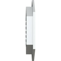 Ekena Millwork 18 W 36 H vertikalni Zabatni otvor: funkcionalan, PVC Zabatni otvor w 1 4 ravni okvir ukrasa