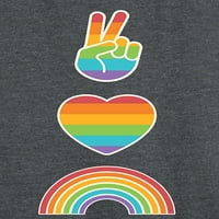 Trenutna poruka-ponos-mir, ljubav, pride Rainbow znakovi-ženski trkački tenk Top