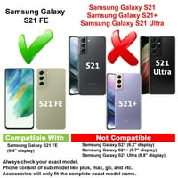 Vibecover tanak futrola kompatibilna za Samsung Galaxy S Fe 5g, ukupna zaštitna zaštita Fle TPU, retro