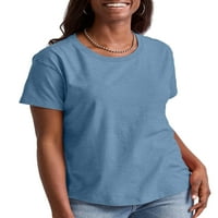 Ženska tri-mješavina opuštena majica sa zakrivljenim rubom
