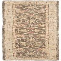 Anatolia Sierra Tradicionalni prostir za trkač vune, maslina siva bež, 2'3 10 '