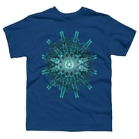Geosnow Boys Kraljevsko plava grafička majica-dizajn Humans XL