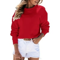 njshnmn ženske labave majice sa puloverom sa Crewneck majicama zimske Slouchy Tee top bluze
