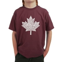 Pop Art Boy's Word Art T-shirt-kanadska nacionalna himna