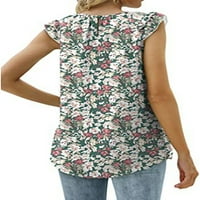Caprese ženske ljetne Top Crew majice za vrat jednobojne Tank Tops Bohemian Tee bluza bez rukava zelena