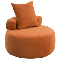 Moderna stil Chenille Lounge stolica sa jastukom, 32 W za dnevni boravak, spavaću sobu, narandžastu