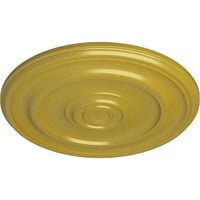 Ekena Millwork 5 8 od 3 4 P Kepler tradicionalni stropni medaljon , ručno oslikano bogato zlato