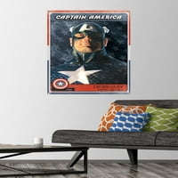 Marvel Comics - Zidni poster kapetan America Card sa pushpinsom, 22.375 34
