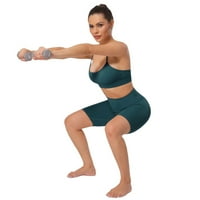 Cropped Yoga Top žene Yoga čvrsta rukava hladno rame Casual tenkova bluza Tops Intimates za trening