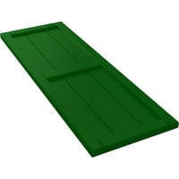 Ekena Millwork 1 2 W 65 H True Fit PVC, četiri ploče uokvirena ploča-N-letve roletne, Viridian Green