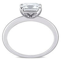 3-karatni T. G. W. stvorio bijeli safir 10k prsten pasijansa od bijelog zlata