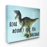 Dječija soba Stupella Roar je Volim te u zidnoj umjetnosti dinosaurusa na platnu Daphne Polselli