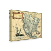 Zaštitni znak likovne umjetnosti' n America Map ' Canvas Art by Vision Studio