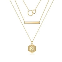 Slojevite početne ogrlice za žene 14k Zlatna ogrlica za nakit za žene Božićni pokloni