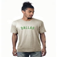 Daxton Premium Basic Crew vrat kratkih rukava majica Gradovi Dallas Pismo