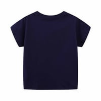 Odeerbi Toddler T-Shirts Boys Novelty Luminous T-Shirts Cartoon Tops odjeća za bebe Moda štampani okrugli vrat kratki rukav majica mornarica