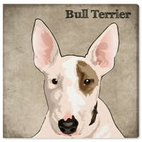 Wynwood Studio životinje zid Art platno grafike' Bull terijer ' psi i štenci - braon, bijela