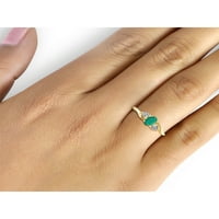 JewelersClub Smaragdni Prsten Birthstone Nakit-0. Karatni smaragdni 14k pozlaćeni srebrni prsten nakit