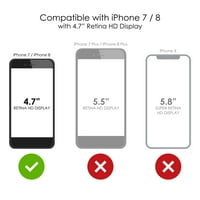 Distinktink futrola za iPhone SE-prilagođena Ultra tanka tanka tvrda crna plastična maska - crveni otisak slike od nerđajućeg čelika-Fau Nerđajući čelik