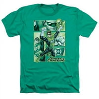 Trevco Jla - Green Lantern ploče za odrasle Heather Tee-Kelly Green-XL