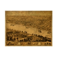Crveni Atlas dizajnira Umjetnost platna Jefferson City MO 1869