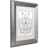 Zaštitni znak Likovna umjetnost životinje 4 Umjetnost platna Hello Angel, bijeli mat, srebrni okvir