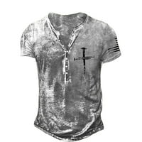 Majice za muškarce prozračne vrhove ljetna moda Casual Fasten 3d Digitalna štampa majica kratki rukav