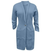 Klirens ženski kaput ženski Dugi rukav za poslovni ured Casual Blazer jakne odijelo sa Poketima u boji