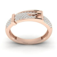 Originalni 0.6 ct okrugli rez dijamant krak Fancy Unise vjenčanje bend pojas prsten godišnjicu pune 10k