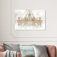 Wynwood Studio Fashion and Glam Wall Art Canvas Prints' Zlatni dijamanti ' lusteri-Zlatni, bijeli